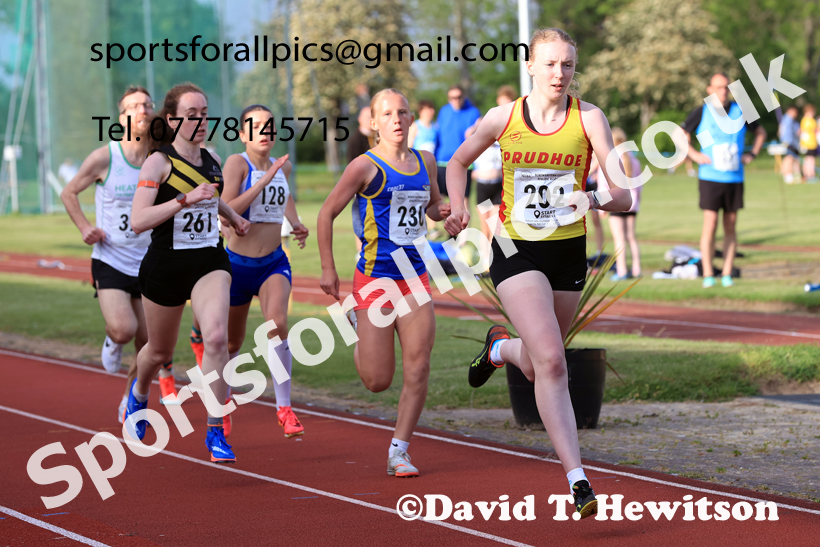 Jimmy Hedley 800 metres, 2026 NEGP 2, Monkton Stadium, Wednesday, May 27th. Photo: David T. Hewitson/Sports for All Pics